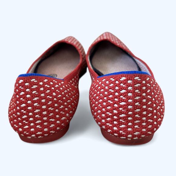 Rothy’s The Point Knit Ballet Flats Red Apple Honeycomb Women’s 8.5 Chic Preppy - Picture 8 of 10